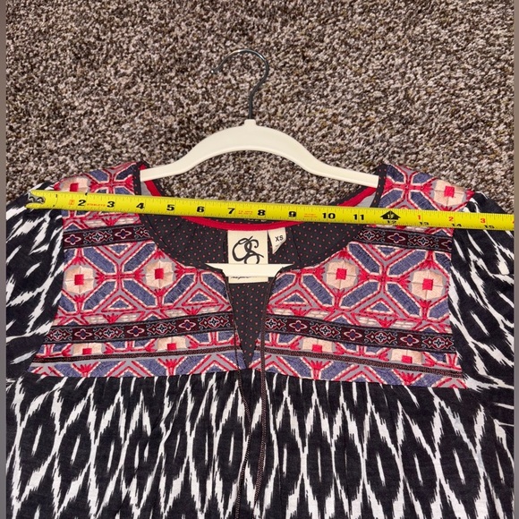 ANTHROPOLOGIE OS • XS 3/4 SLEEVE BOHO TOP • EXCELLENT CONDITION - Picture 11 of 13